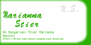 marianna stier business card